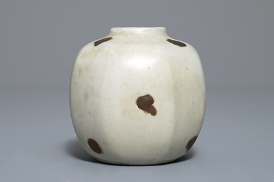 A Chinese qingbai iron spot jar, Yuan