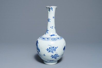 A Chinese blue and white jug with figurative medallions, Transitional period