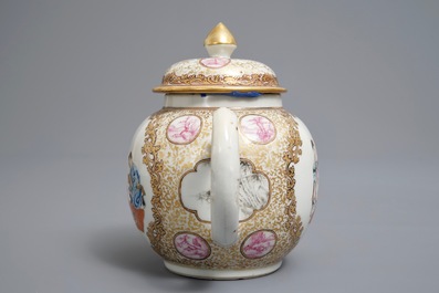 A Chinese famille rose teapot and cover, Qianlong