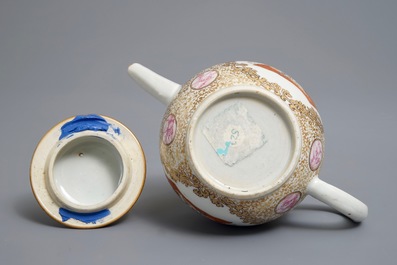 A Chinese famille rose teapot and cover, Qianlong