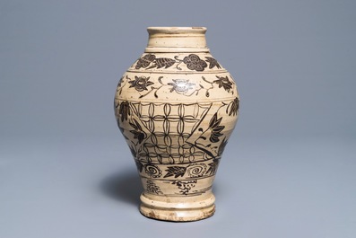 A Chinese Cizhou painted vase, Yuan