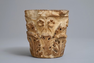 A marble fragment of a capital, Spain or Italy, 16/17th C.