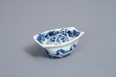 A Chinese blue and white trick cup, Transitional period
