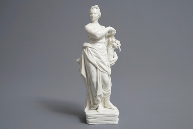 A Meissen-style blanc de Chine allegorical 'harvest' figure, 18/19th C.