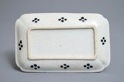 A Chinese blue and white herring dish for the Dutch market, Qianlong