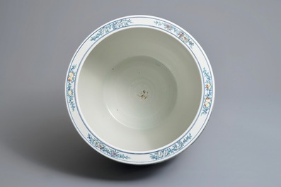 A large Chinese doucai 'hundred boys' fish bowl, 20th C.