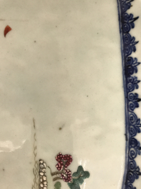 A large Chinese famille rose 'Fort Folly' platter, Qianlong