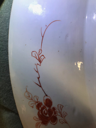A massive Chinese famille rose 'horseriders' dish, Yongzheng