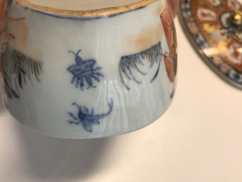 Un beurrier en porcelaine de Chine de style Imari &agrave; d&eacute;cor "Dames au Parasol", Qianlong, ca. 1736-1738