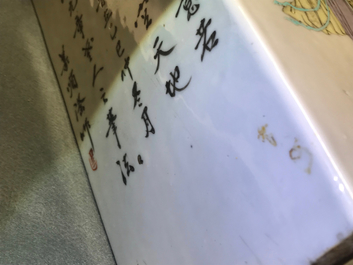 Deux vases de forme carr&eacute; en porcelaine de Chine qianjiang cai, 19/20&egrave;me