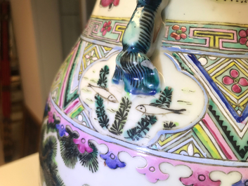 Two Chinese famille rose vases, 19th C.