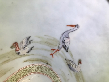 A rare Chinese famille rose Pronk style basin, Qianlong, ca. 1740