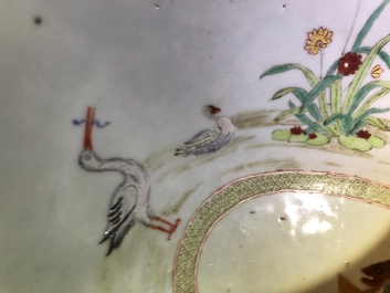 A rare Chinese famille rose Pronk style basin, Qianlong, ca. 1740