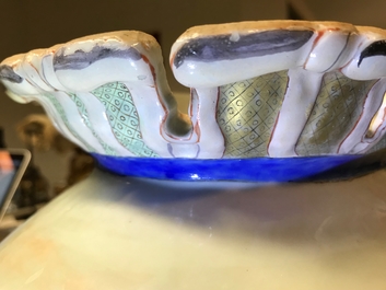 A rare Chinese famille rose Pronk style basin, Qianlong, ca. 1740