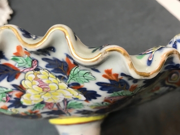 An exceptional three-piece Chinese famille rose epergne milieu-de-table, 19th C.