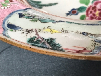 A pair of Chinese famille rose 'Romance of the Western chamber' basins, Yongzheng