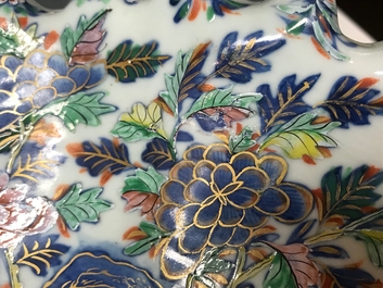 An exceptional three-piece Chinese famille rose epergne milieu-de-table, 19th C.