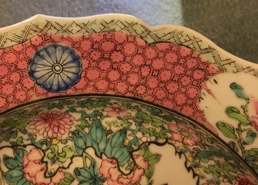 A fine Chinese famille rose 'mandarin ducks' plate, Yongzheng
