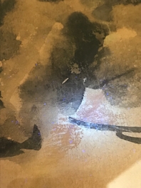 Sadji (Sha Qi, Sha Yinnian) (1914-2005), A galloping horse, ink on paper, signed lower left