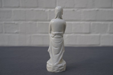 Een Chinese Dehua blanc de Chine figuur van 'Adam', Kangxi