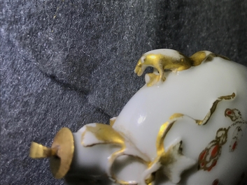 A Chinese iron red and gilt snuff bottle, Yongzheng/Qianlong