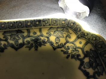 A Chinese blue and white herring dish for the Dutch market, Qianlong