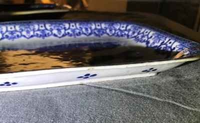 A Chinese blue and white herring dish for the Dutch market, Qianlong