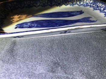 A Chinese blue and white herring dish for the Dutch market, Qianlong