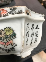 Een paar Chinese qianjiang cai jardini&egrave;res, 19/20e eeuw