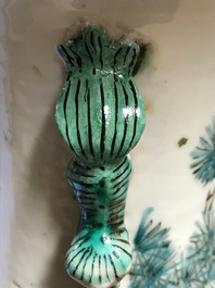 Two Chinese famille rose and qianjiang cai vases, 19th C.