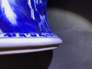 A Chinese blue and white yenyen 'river landscape' vase, Kangxi
