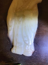 Un panneau en bois laqu&eacute; incrust&eacute; de jade et cloisonn&eacute;, Chine, 18&egrave;me