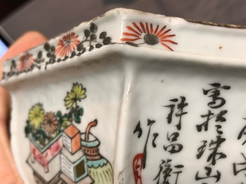 Een paar Chinese qianjiang cai jardini&egrave;res, 19/20e eeuw