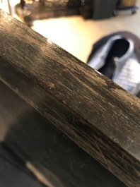Un panneau en bois laqu&eacute; incrust&eacute; de jade et cloisonn&eacute;, Chine, 18&egrave;me