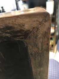 Un panneau en bois laqu&eacute; incrust&eacute; de jade et cloisonn&eacute;, Chine, 18&egrave;me