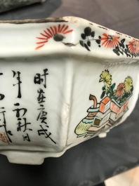 Een paar Chinese qianjiang cai jardini&egrave;res, 19/20e eeuw