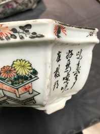 Een paar Chinese qianjiang cai jardini&egrave;res, 19/20e eeuw