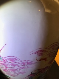 A Chinese famille rose 'Immortals' vase, Republic, 20th C.