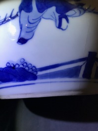 A fine Chinese blue and white ginger jar, Kangxi