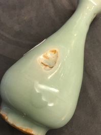 A Chinese qingbai bottle vase, Yuan or Ming