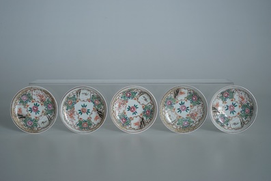 A lot of 33 Chinese famille rose cups and 27 saucers, Yongzheng/Qianlong