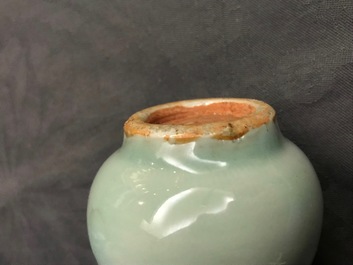 A Chinese qingbai bottle vase, Yuan or Ming