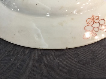 Six Chinese famille rose plates with floral design, Qianlong