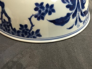 A Chinese blue and white 'Cao sisters' bowl, Chenghua mark, Kangxi