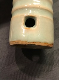 A Chinese longquan celadon model of a phallus, Ming or later
