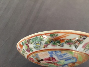 A Chinese Canton Mandarin famille rose 34-piece tea service, Daoguang