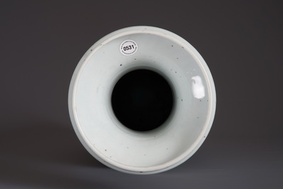 A Chinese qianjiang cai 'immortals' vase, 19/20th C.