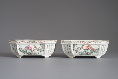 Een paar Chinese qianjiang cai jardini&egrave;res, 19/20e eeuw