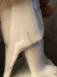 Een Chinese Dehua blanc de Chine figuur van 'Adam', Kangxi