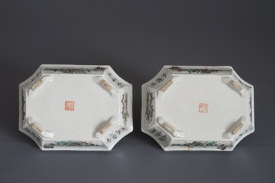 Een paar Chinese qianjiang cai jardini&egrave;res, 19/20e eeuw